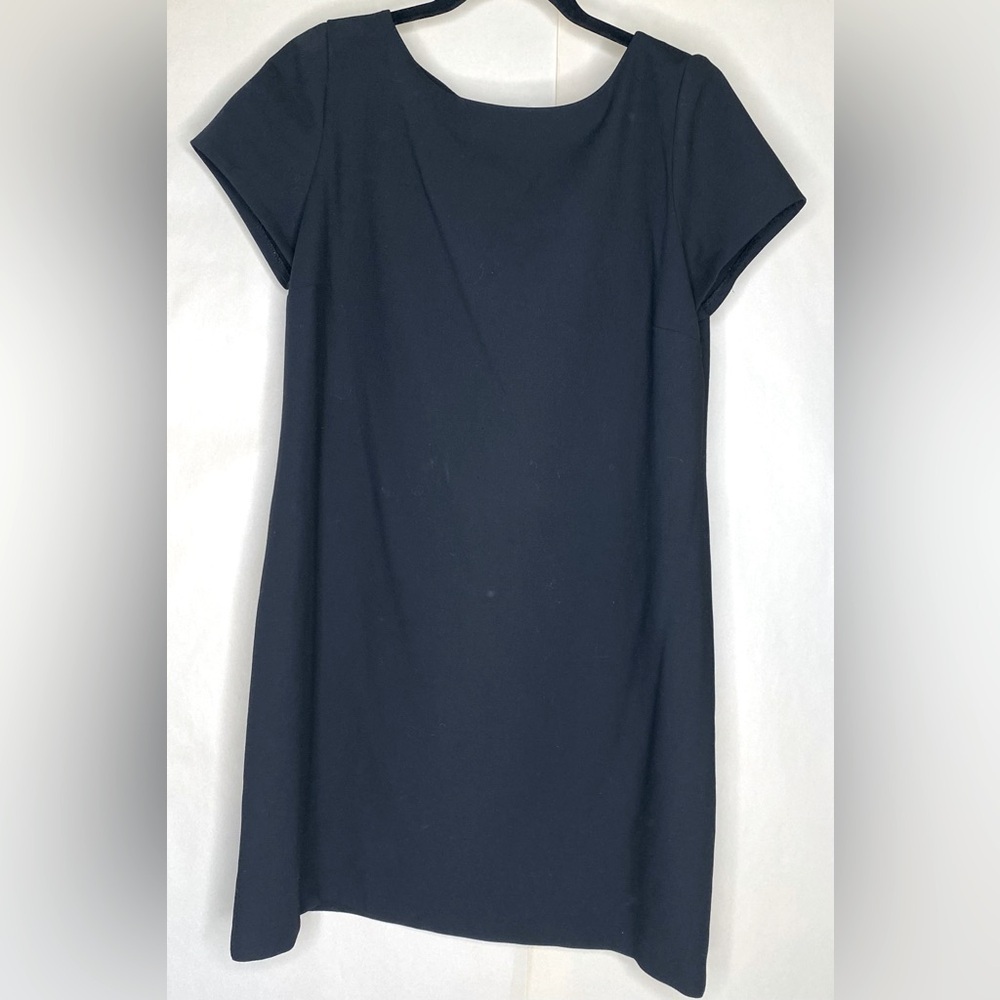 Zara Woman Black Mini Short Sleeve Dress Sz Lg